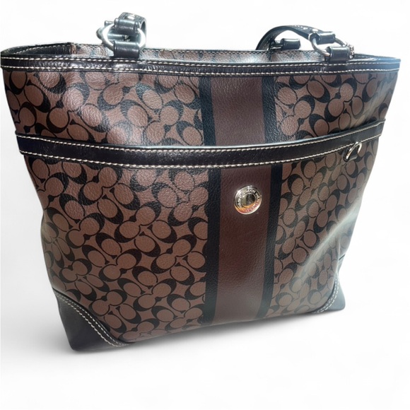 Coach Handbags - Coach Black and Brown Shoulder Bag